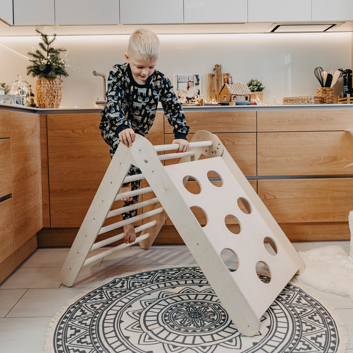 Triangle de Pikler 2 en 1 Montessori House Bed – vue 12