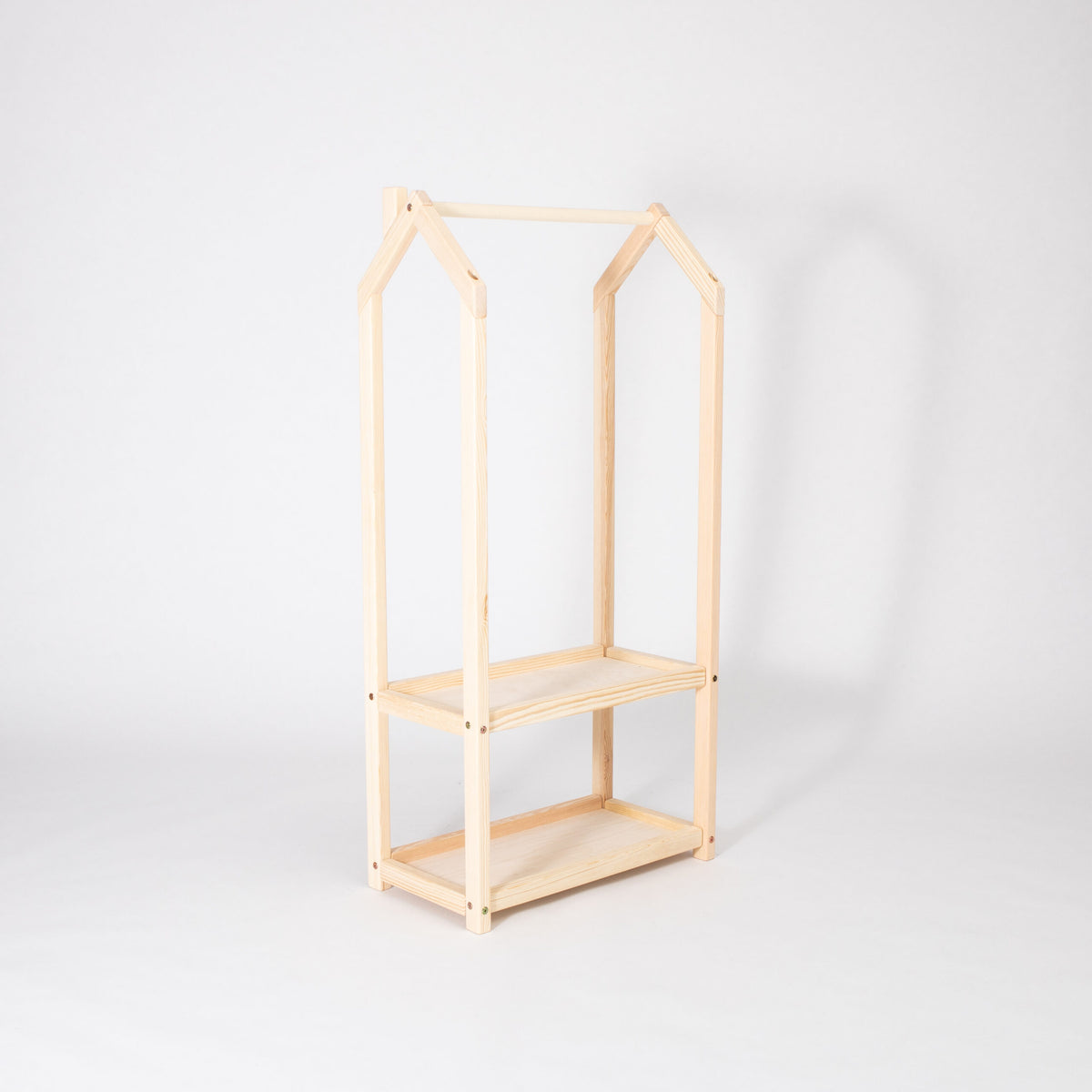 Stojak na ubrania domek ze schowkiem Montessori House Bed – widok 6
