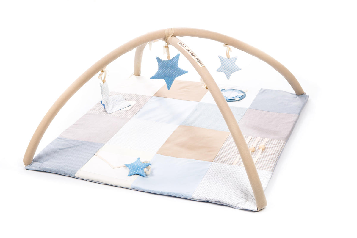 Tappeto gioco stelle 100x100 blu Karloova