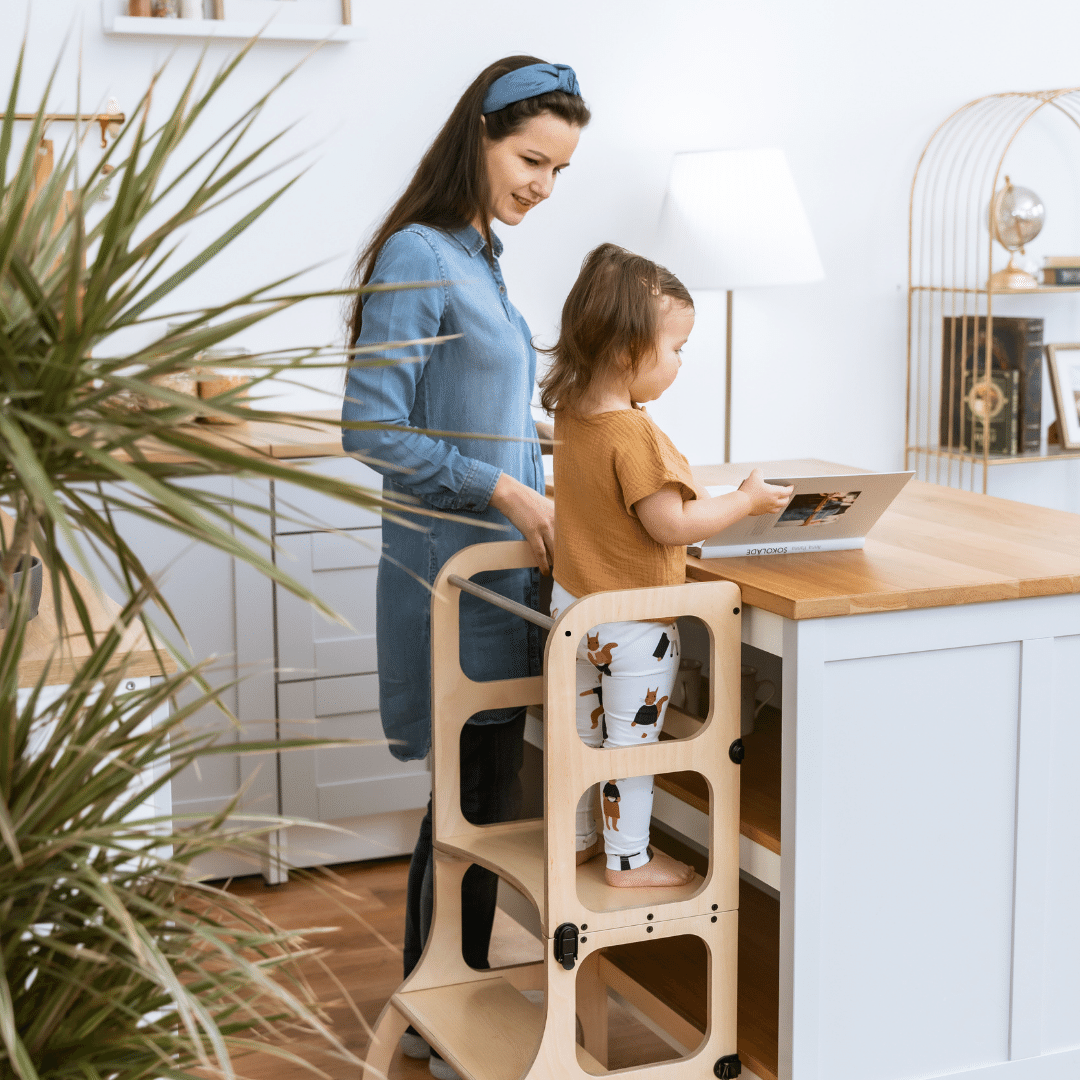 Wieża obserwacyjna 2w1 Step'n'Sit naturalna Ette Tete – widok 3