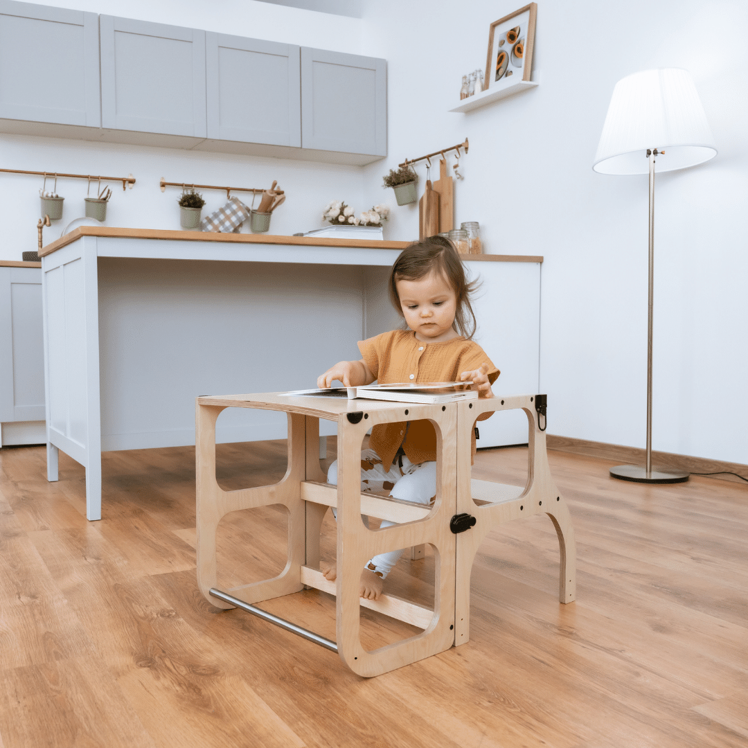 Wieża 2w1 Step'n'Sit z nóżkami naturalna Ette Tete – widok 7