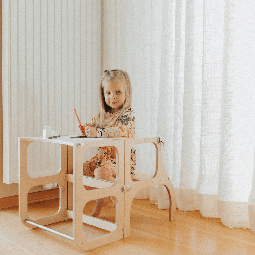 Wieża 2w1 Step'n'Sit z nóżkami naturalna Ette Tete – widok 8