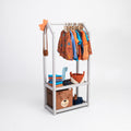 Stojak na ubrania domek ze schowkiem Montessori House Bed