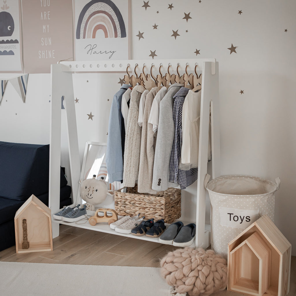 Stojak na ubrania dla dzieci wersja 2 Montessori House Bed – widok 14
