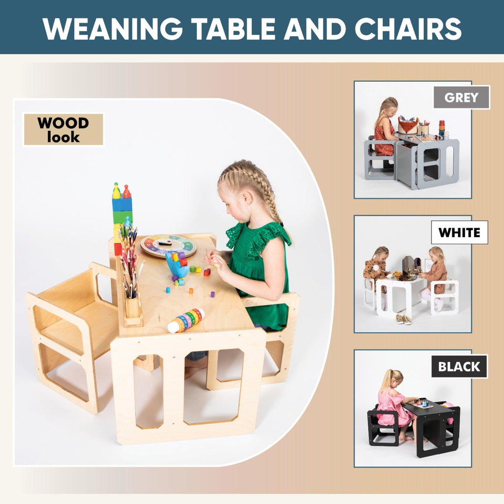 Stolik do jedzenia i 2 krzesełka Montessori House Bed – widok 12