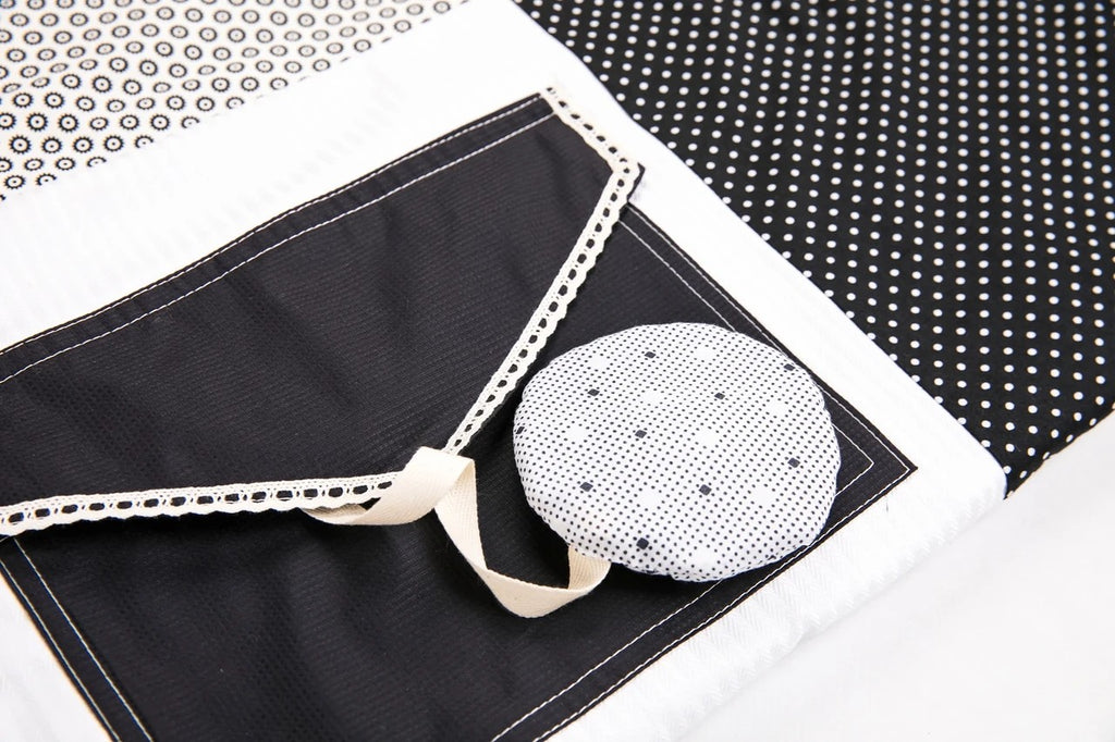 Tapis d'éveil bébé 100x100 noir et blanc Karloova – vue 7