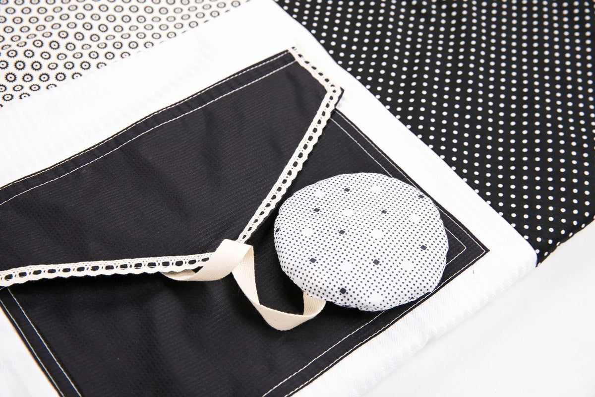 Tapis d'éveil bébé 100x100 noir et blanc Karloova – vue 7