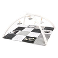 Tapis d'éveil bébé 100x100 noir et blanc Karloova