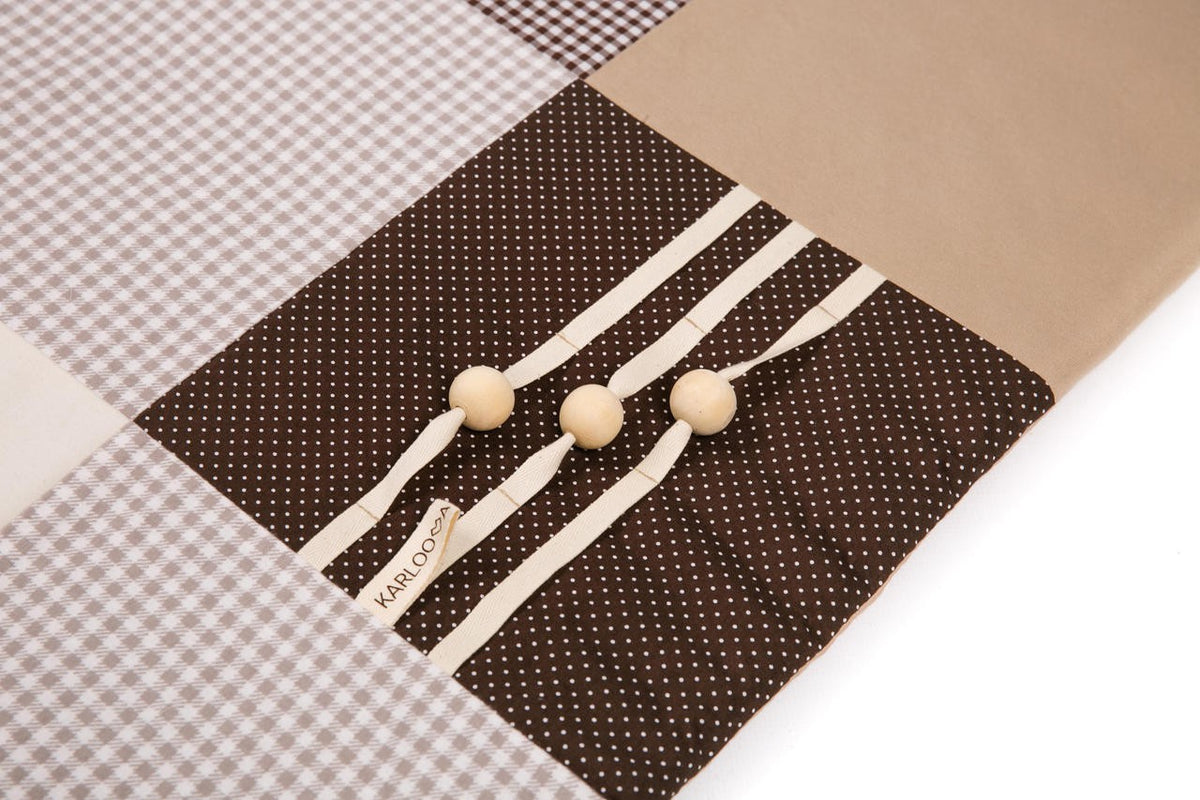 Tapis d'éveil bébé 100x100 marron Karloova – vue 5