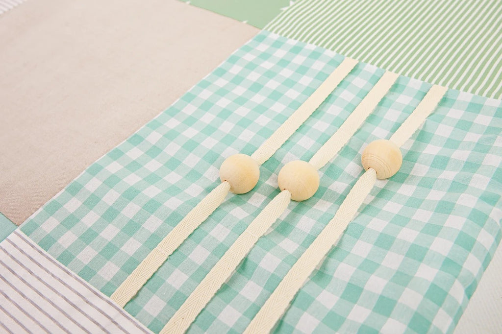 Tapis d'éveil bébé 100x100 vert menthe Karloova – vue 3