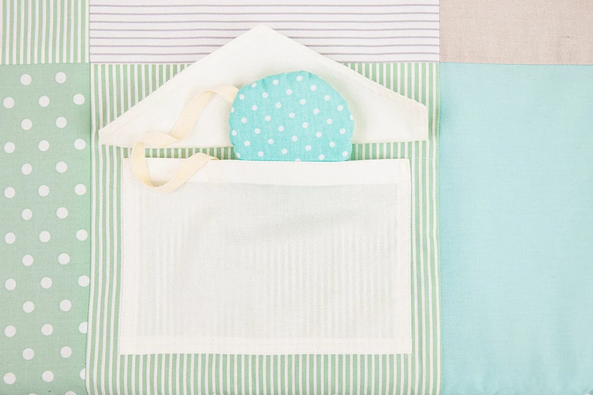 Tapis d'éveil bébé 100x100 vert menthe Karloova – vue 7