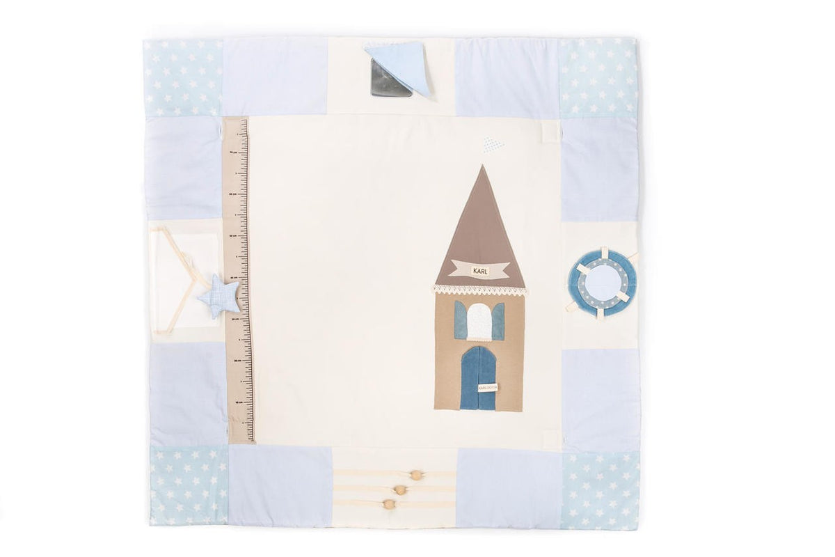 Tapis d'éveil bébé 120x120 bleu Karloova – vue 3