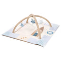 Tapis d'éveil bébé 120x120 bleu Karloova
