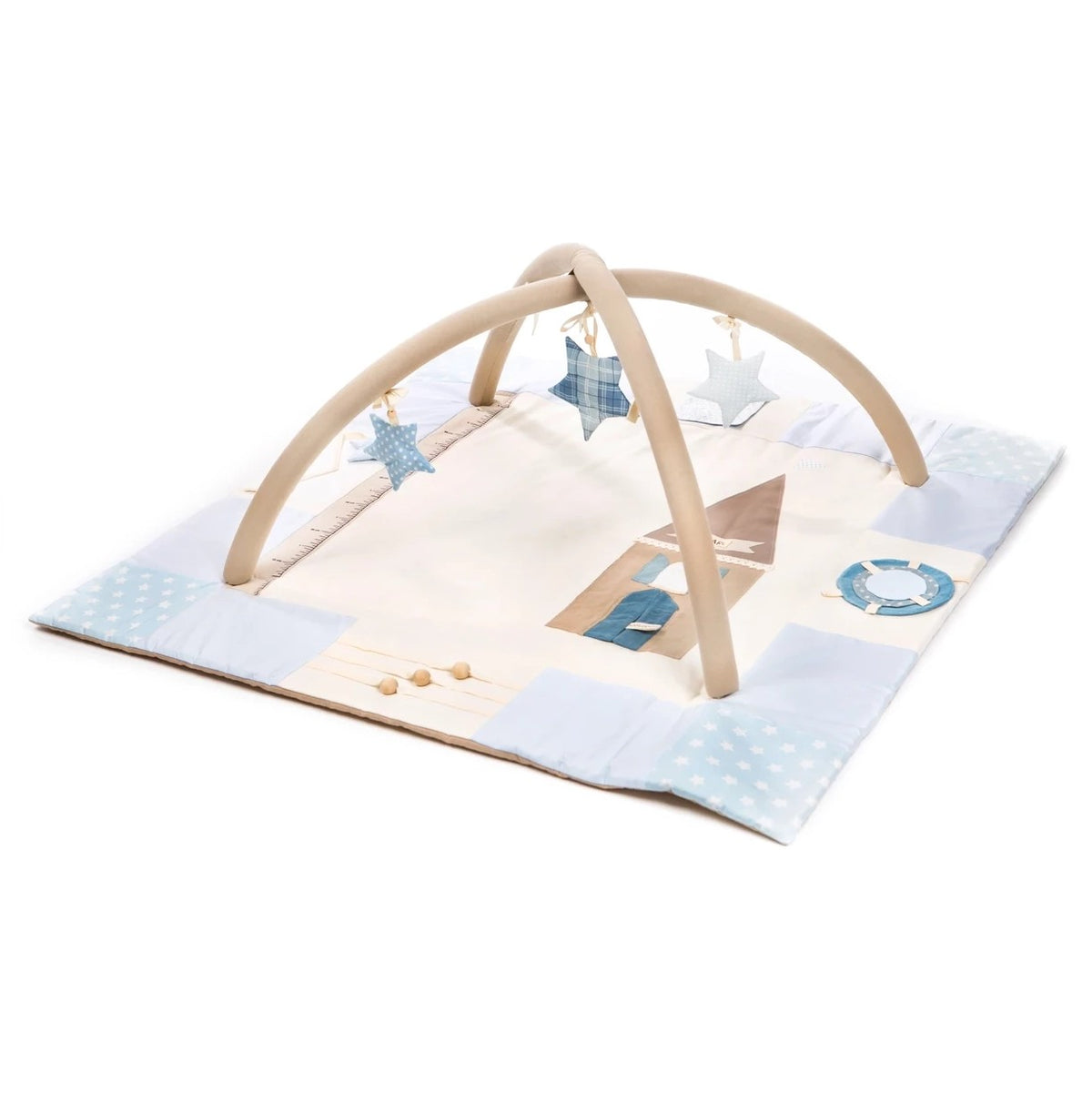 Tapis d'éveil bébé 120x120 bleu Karloova