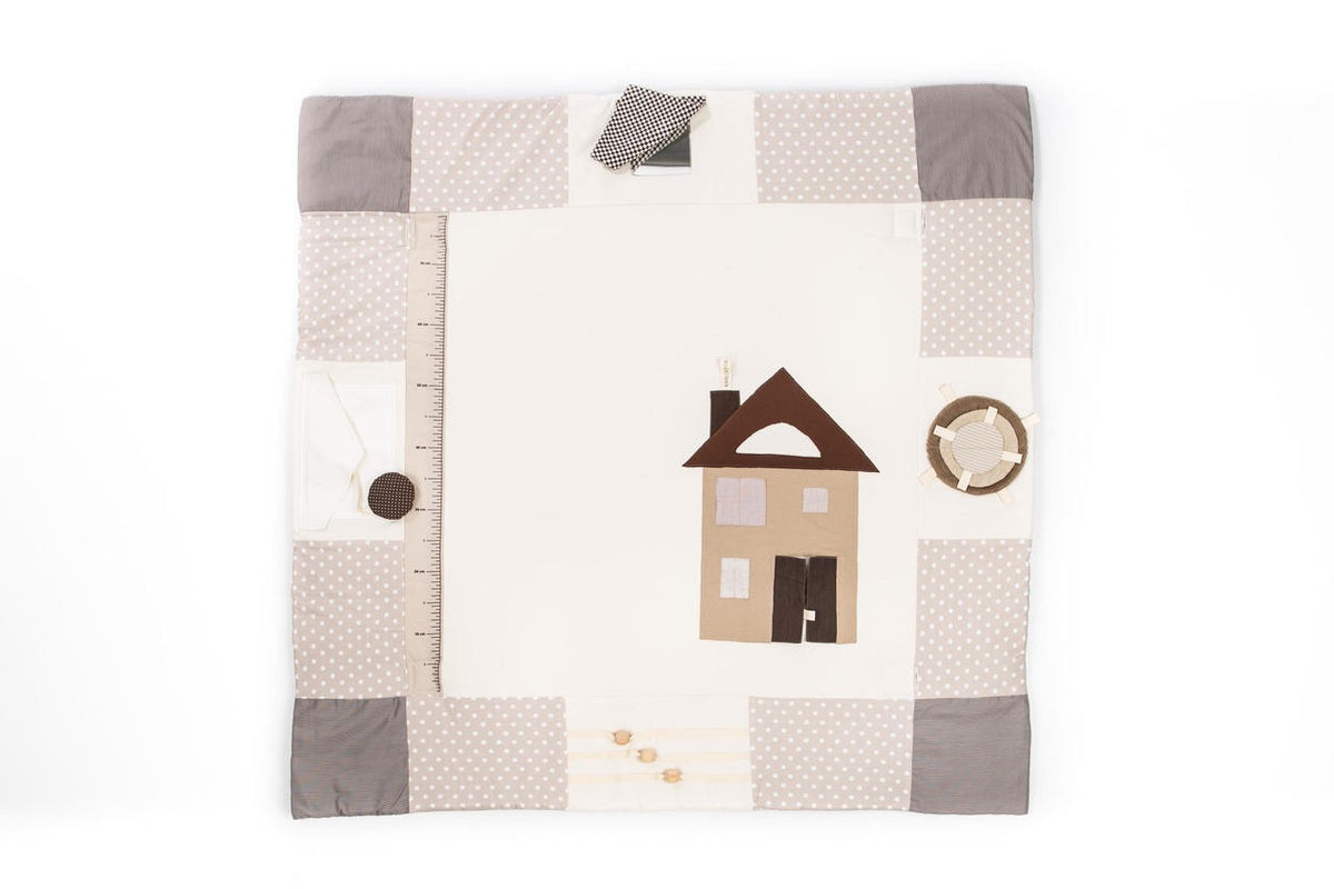 Tapis d'éveil bébé 120x120 marron Karloova – vue 3