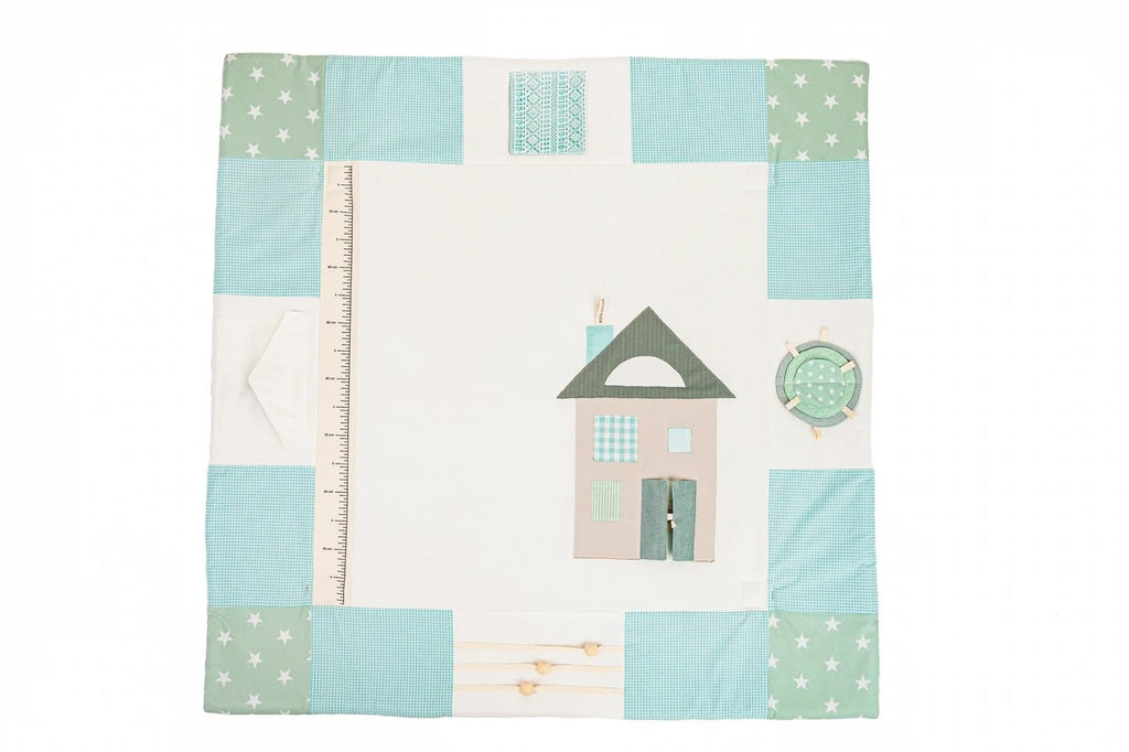 Tapis d'éveil bébé 120x120 vert menthe Karloova – vue 2