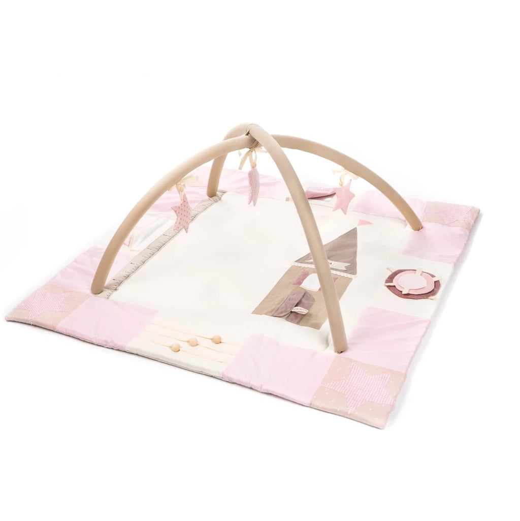 Tapis d'éveil bébé 120x120 rose Karloova