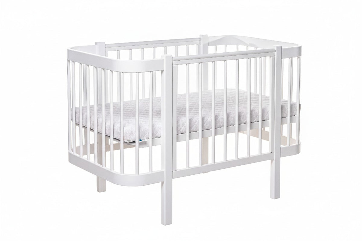 Lit bébé évolutif KOTTO Elin avec matelas, blanc