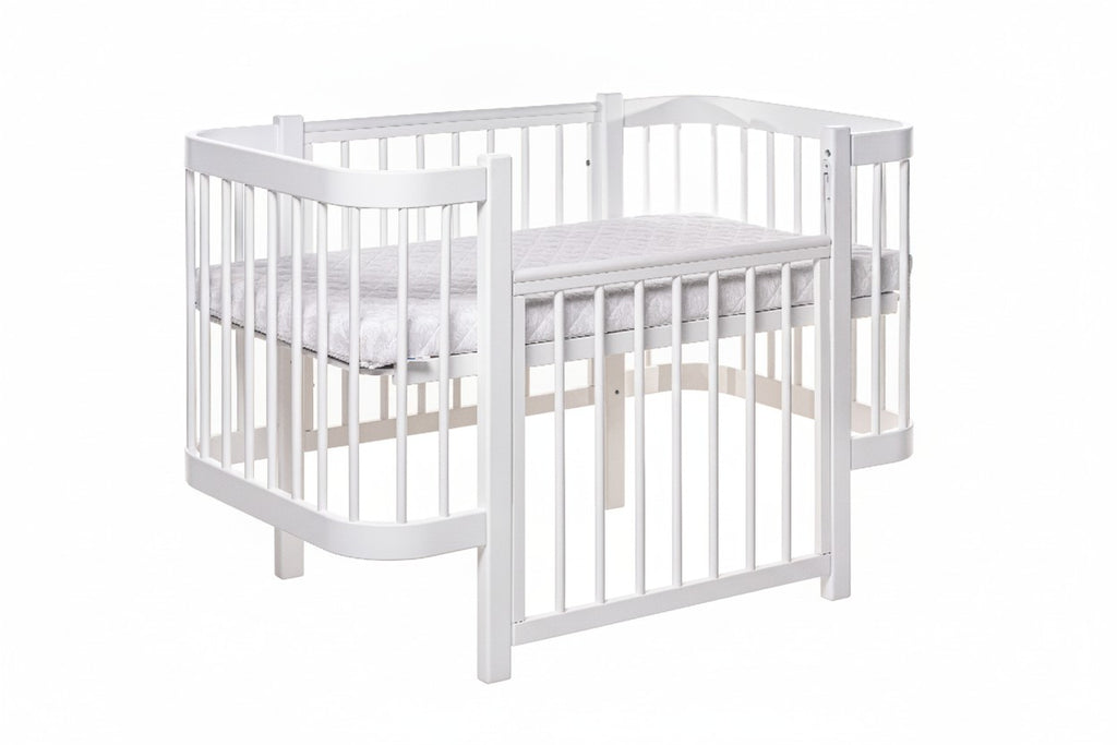 Lit bébé évolutif KOTTO Elin avec matelas, blanc