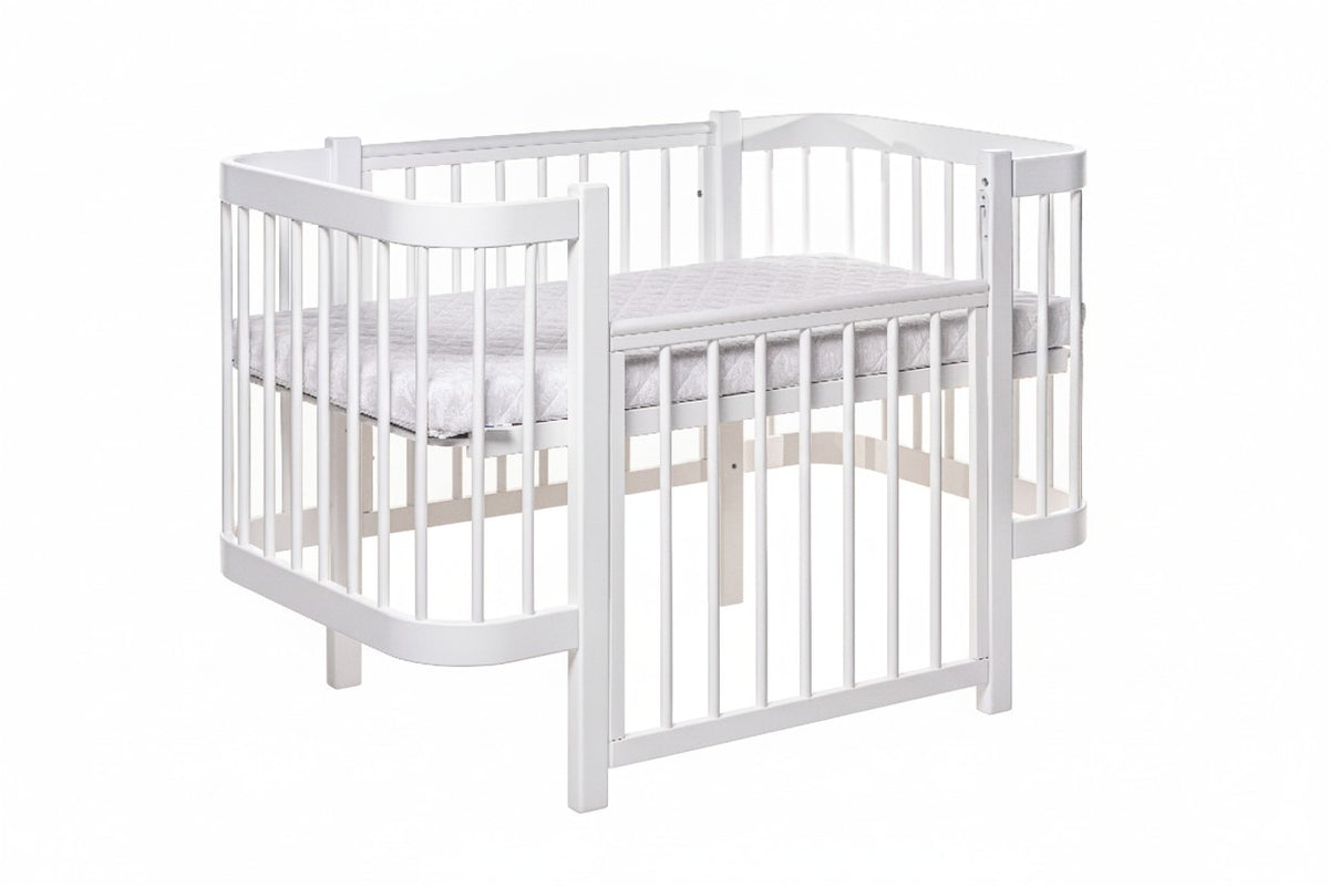 Lit bébé évolutif KOTTO Elin avec matelas, blanc