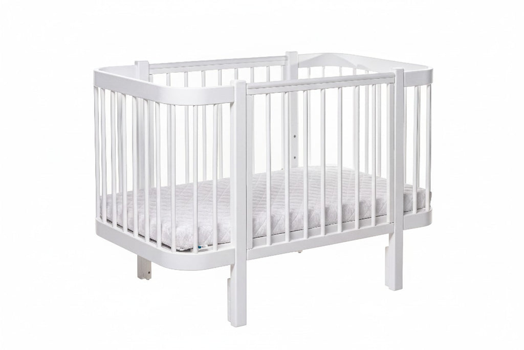 Lit bébé évolutif KOTTO Elin avec matelas, blanc
