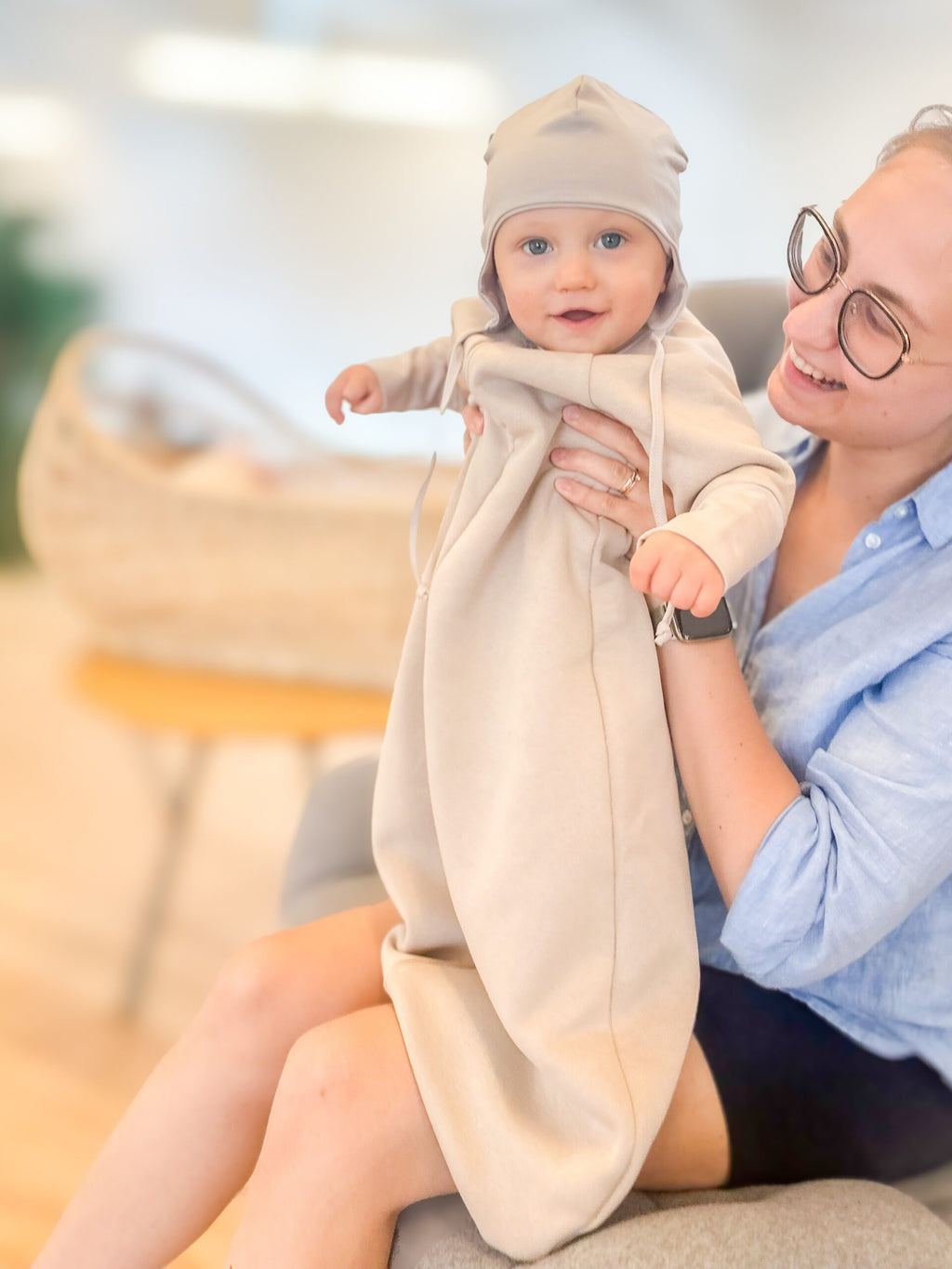 Śpiworek z rękawami TOG 1,0 beżowy Lenne – widok 2