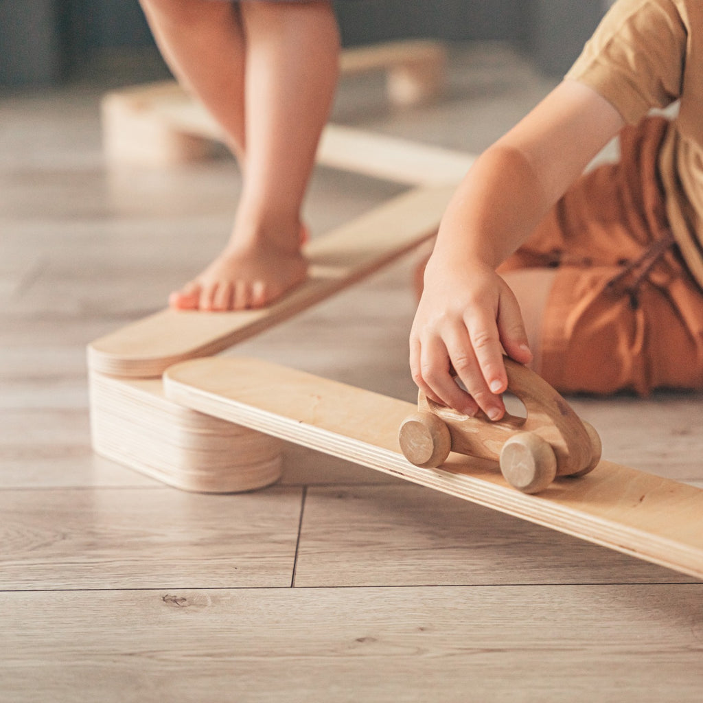 Planche d'équilibre enfant en bois lot de 6 leg&go – vue 3