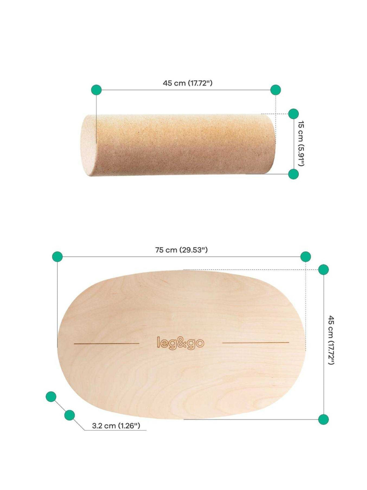 Planche d'équilibre arrondie sans logo leg&go – vue 14