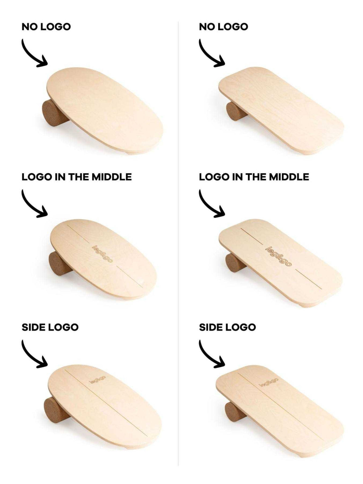 Planche d'équilibre arrondie logo centré leg&go – vue 3