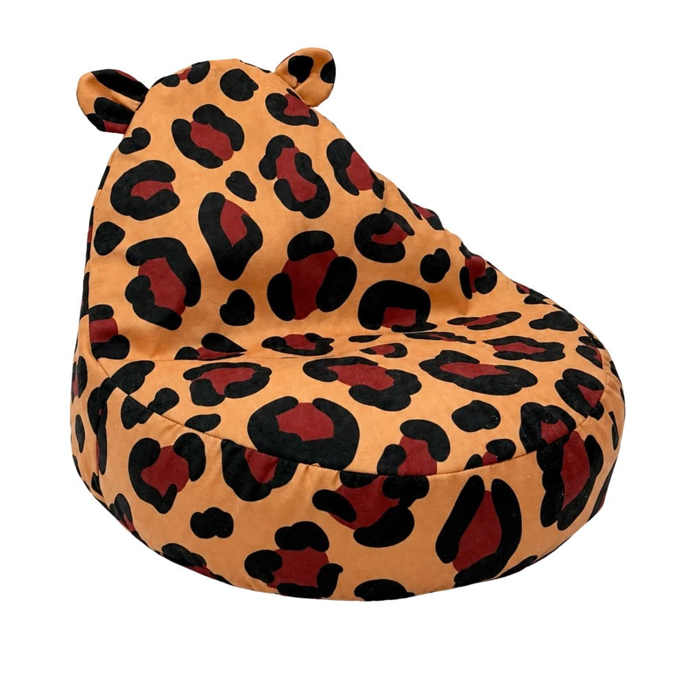 Pouf poire enfant Sako Bag motif léopard bees&blooms
