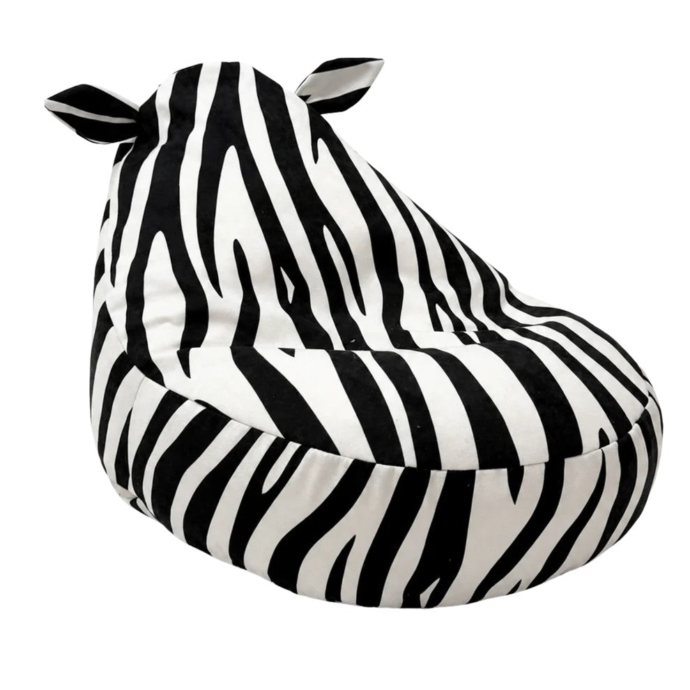 Pouf poire enfant Sako Bag motif zèbre bees&blooms