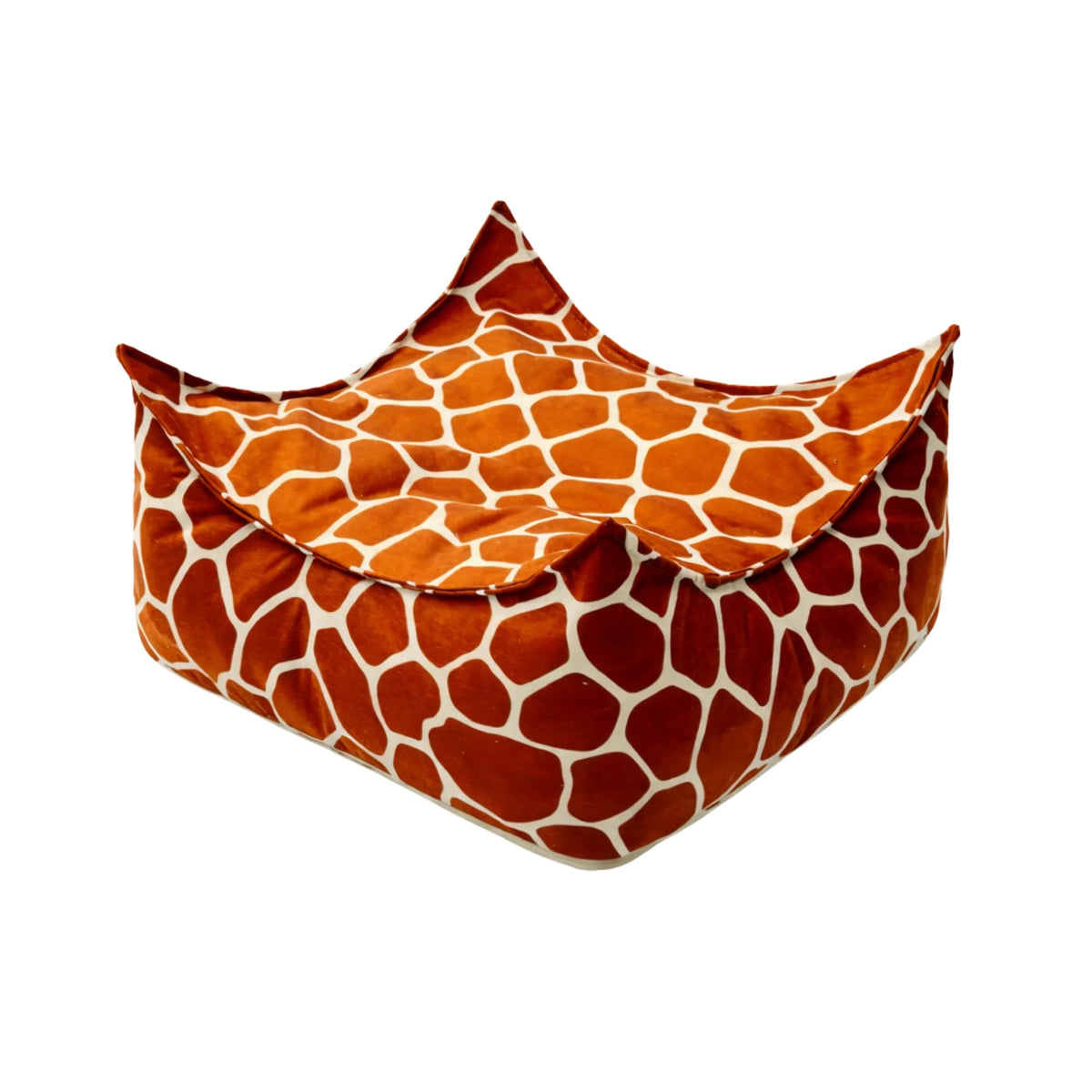 Pouf enfant carré motif girafe bees&blooms
