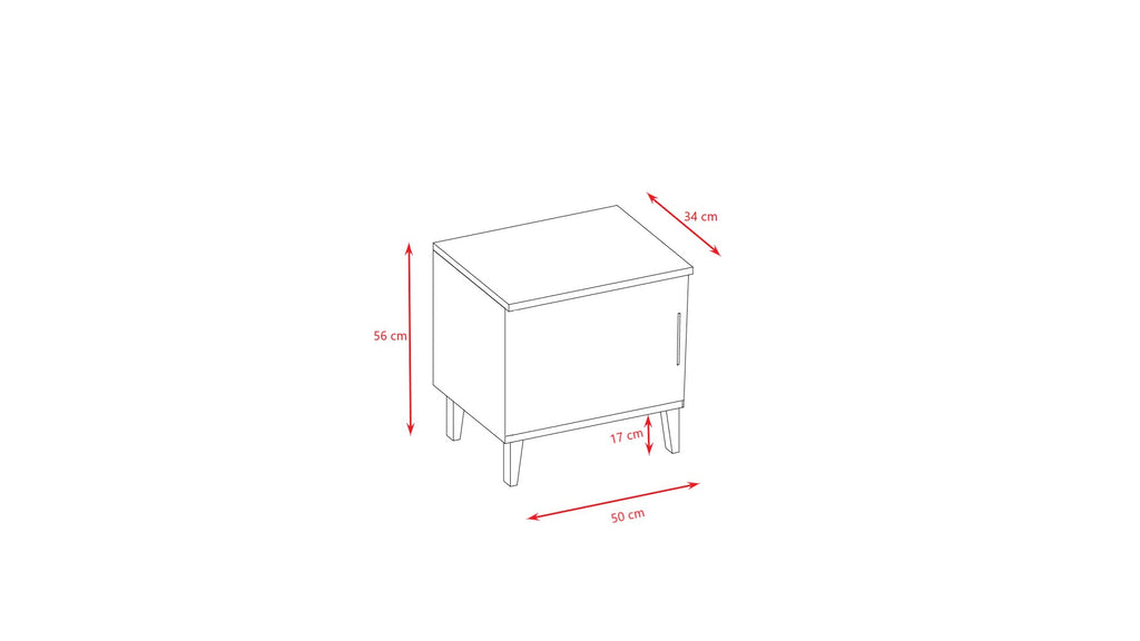 Table de chevet Kubi grise Kocot Kids – vue 8