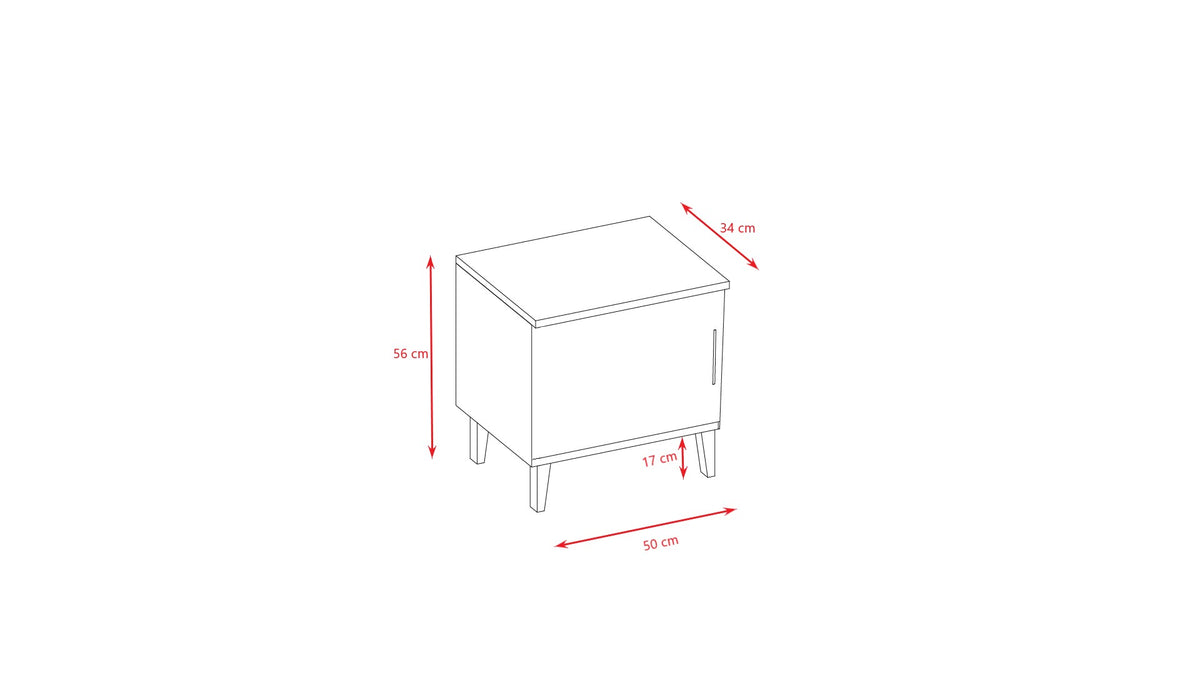 Table de chevet Kubi grise Kocot Kids – vue 8