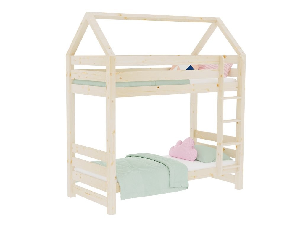 Etagenbett ALPY in Hausform mit Leiter Benlemi – Ansicht 10