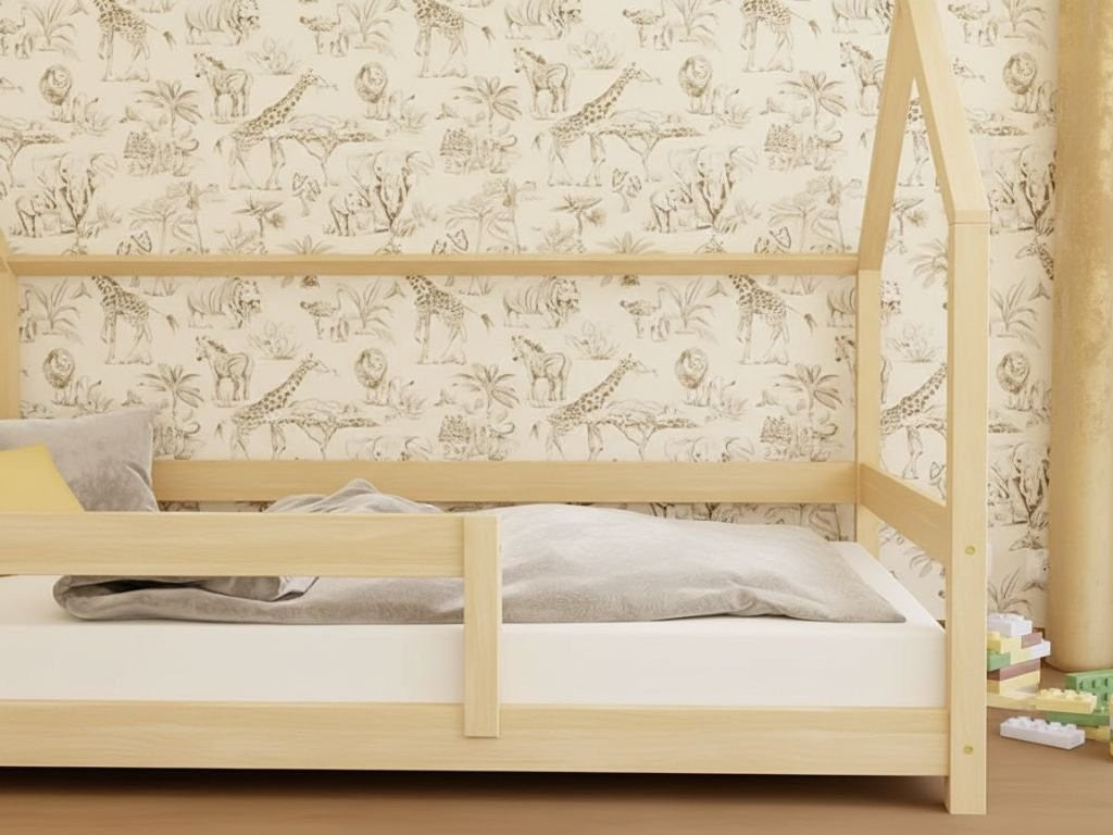 Lit cabane bas LUCKY 80 cm Benlemi – vue 3