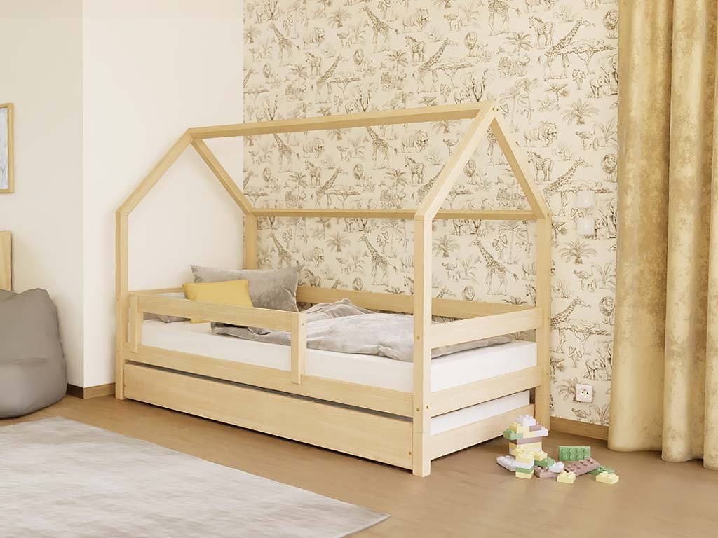 Lit cabane bas LUCKY 90 cm Benlemi – vue 8