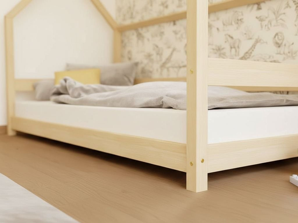 Lit cabane bas LUCKY 90 cm Benlemi – vue 4