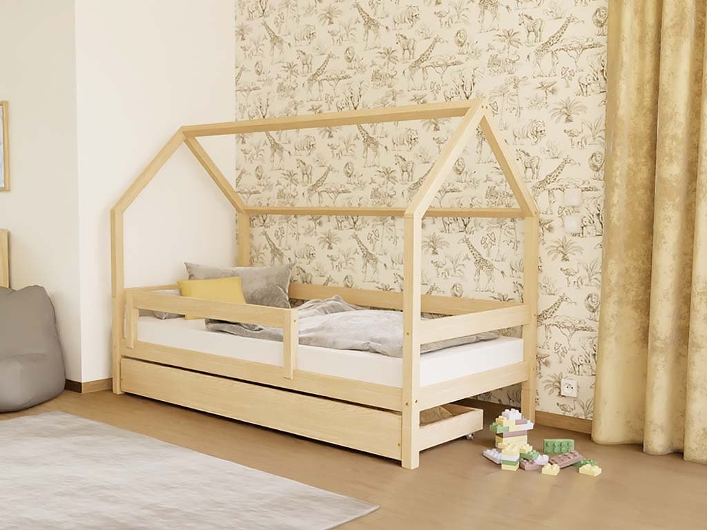 Lit cabane bas LUCKY 90 cm Benlemi – vue 9