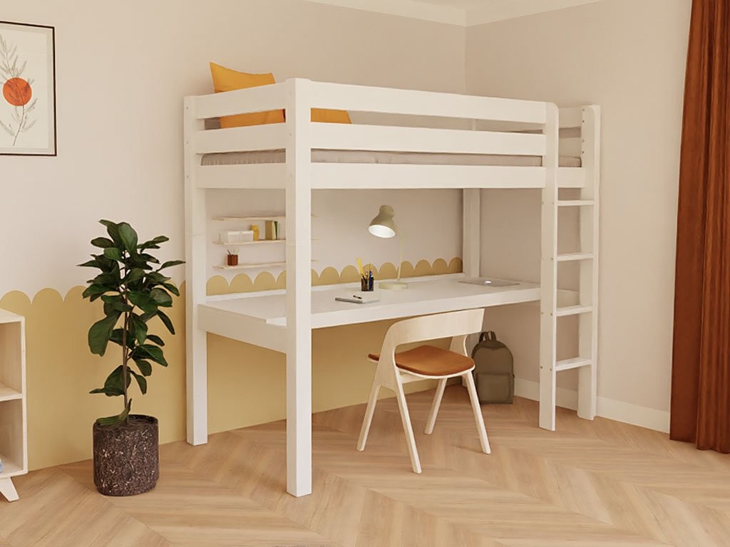 Lit mezzanine MAKALU avec bureau Benlemi – vue 3