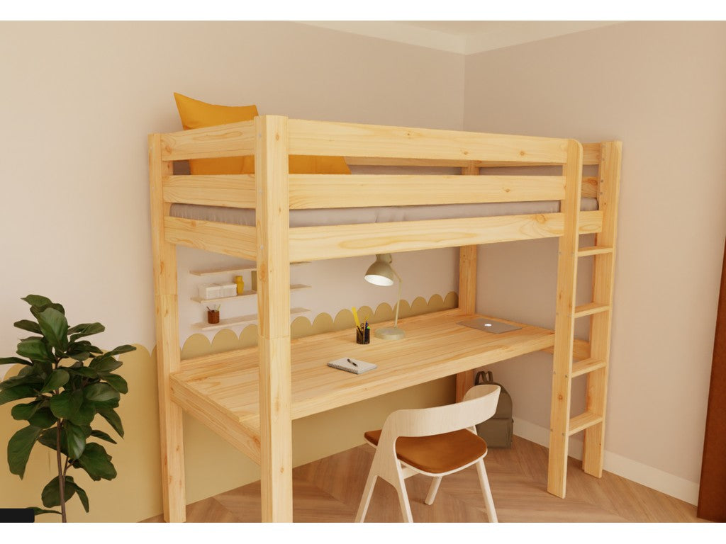 Lit mezzanine MAKALU avec bureau Benlemi – vue 4