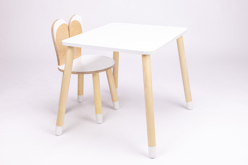 Table et chaise enfant Family-scl Lapin en bouleau