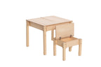 Table et chaise enfant Family-scl avec rangements en bouleau