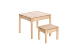 Table et chaise enfant Family-scl avec rangements en bouleau