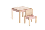 Table et chaise enfant Family-scl avec rangements en bouleau