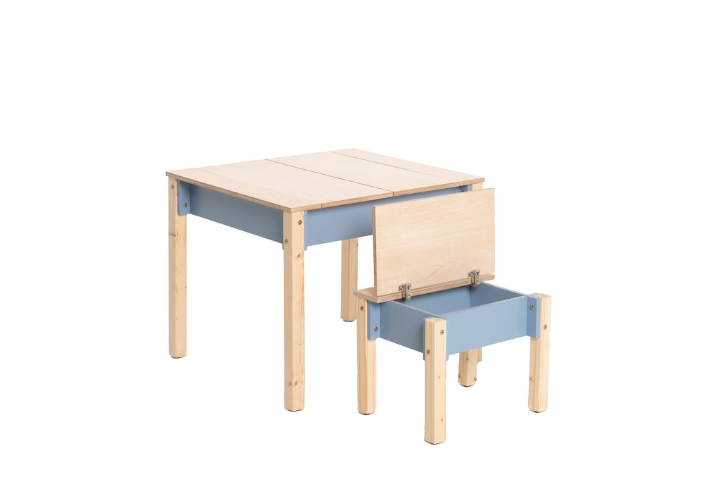 Table et chaise enfant Family-scl avec rangements en bouleau