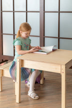 Table et chaise enfant Family-scl avec rangements en bouleau