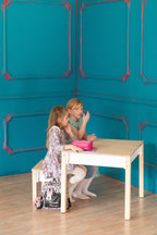 Table et chaise enfant Family-scl avec rangements en bouleau