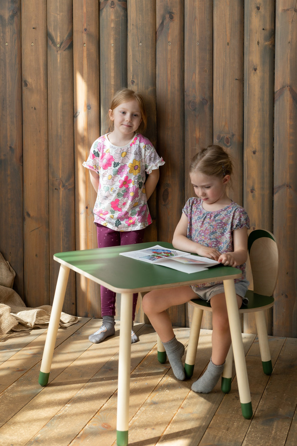 Table et chaise enfant Family-scl Lapin en bouleau