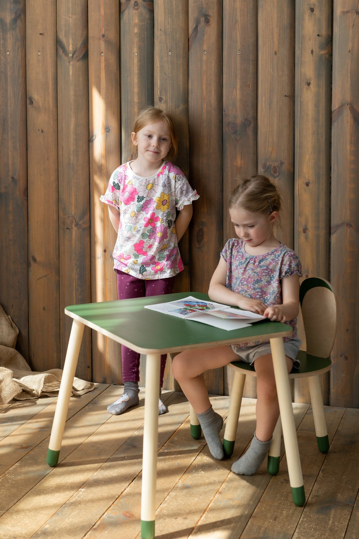 Table et chaise enfant Family-scl Lapin en bouleau